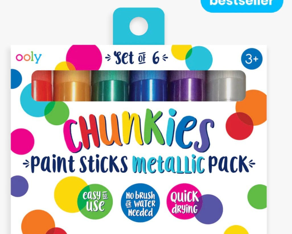 OOLY Chunkies Metallic Paint Sticks - set of 6 - hip-kid