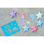 Yoobi Chalk Set with Stencil - Mermaid - hip-kid
