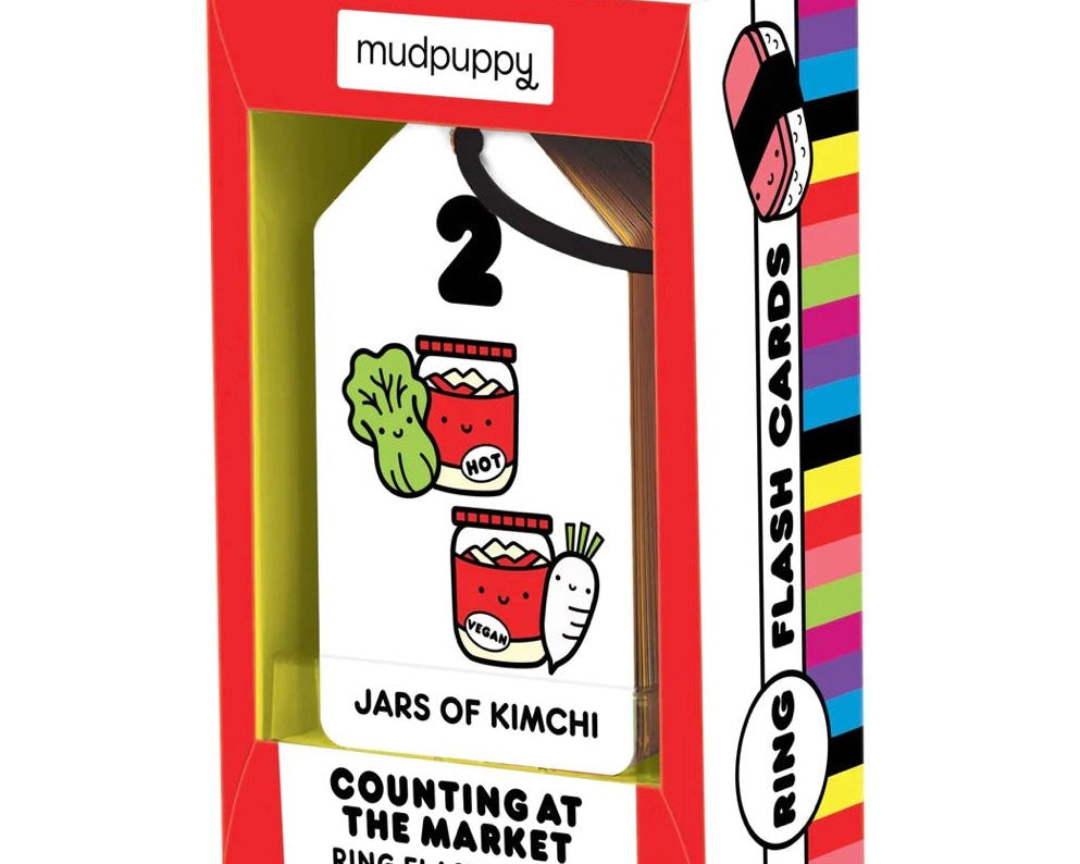 Mudpuppy Counting at the Market Ring Flash Cards - hip-kid