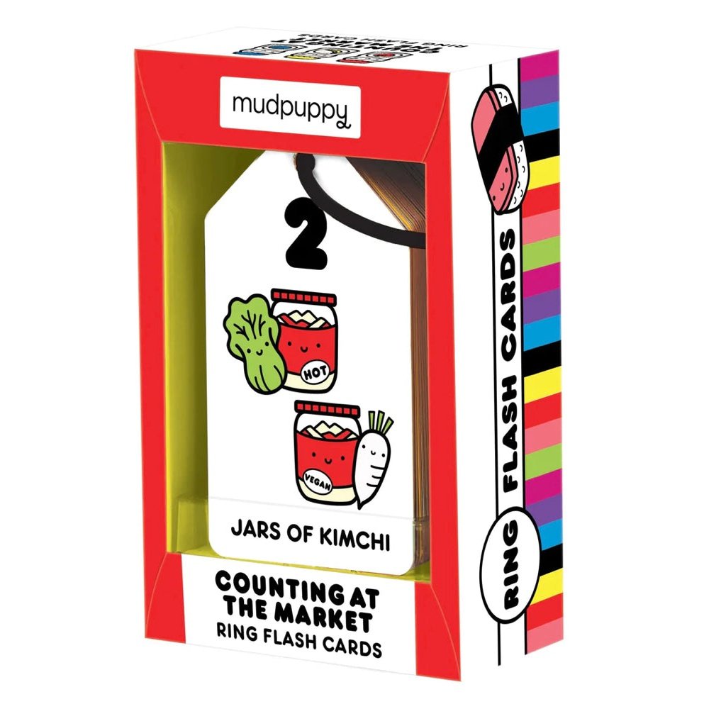 Mudpuppy Counting at the Market Ring Flash Cards - hip-kid