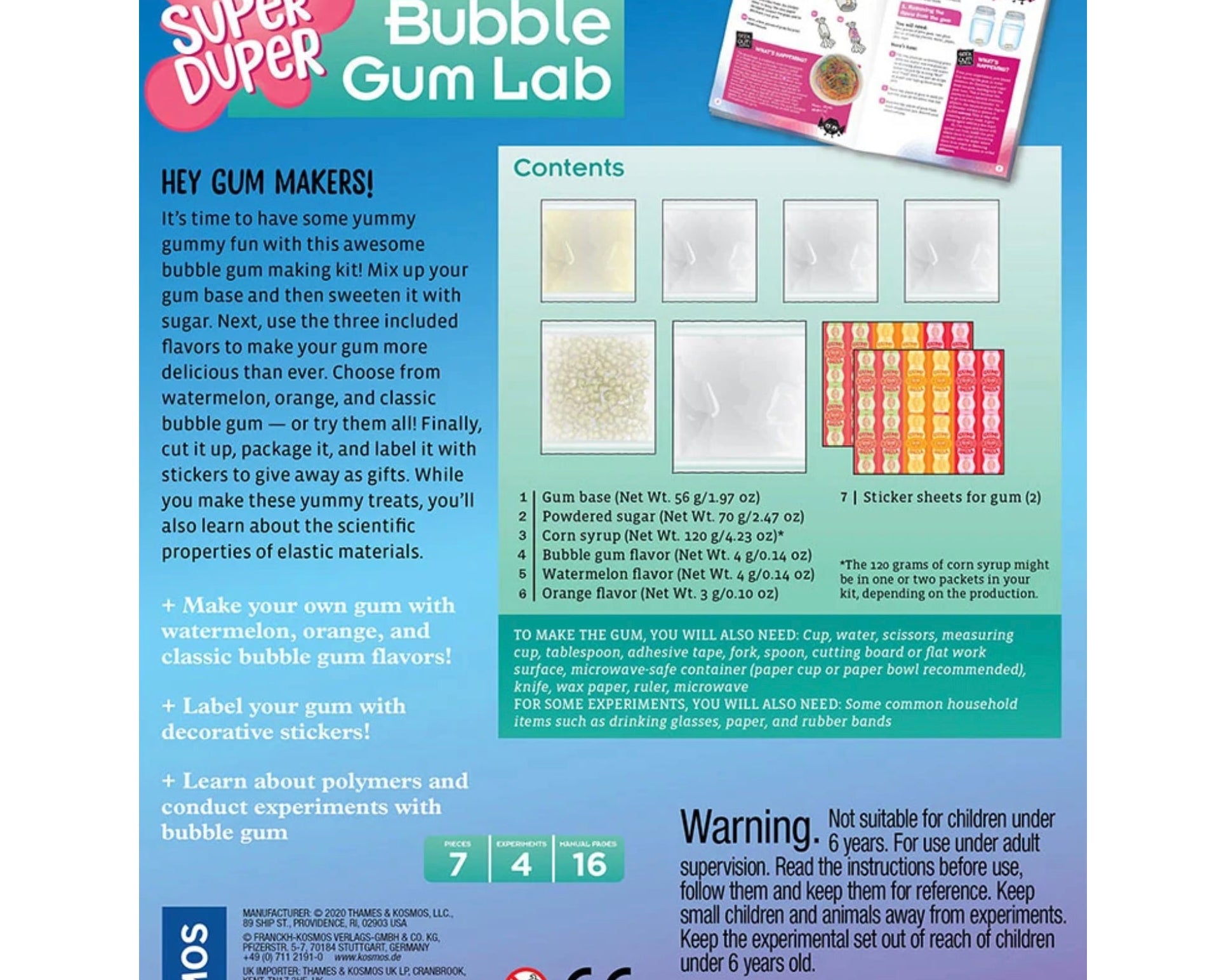 Thames & Kosmos Super Duper Bubble Gum Lab - hip-kid