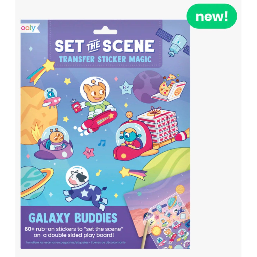OOLY Set The Scene Transfer Sticker Magic - Galaxy Buddies - hip-kid