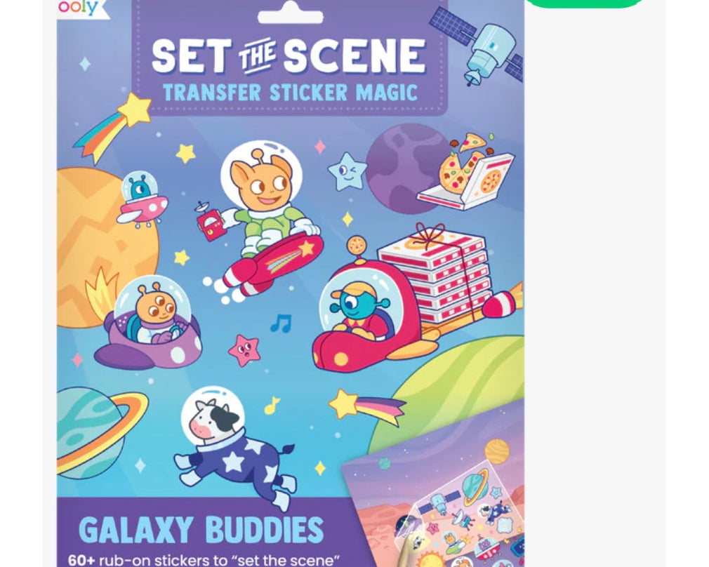 OOLY Set The Scene Transfer Sticker Magic - Galaxy Buddies - hip-kid