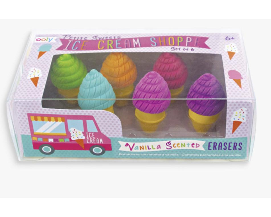 OOLY Petite Sweets Ice Cream Shopped Scented Erasers - hip-kid