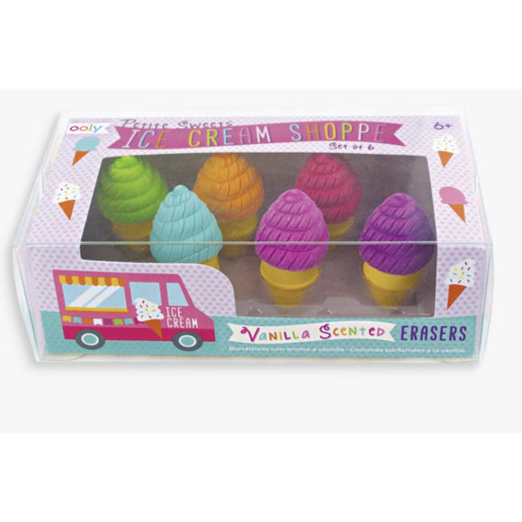 OOLY Petite Sweets Ice Cream Shopped Scented Erasers - hip-kid