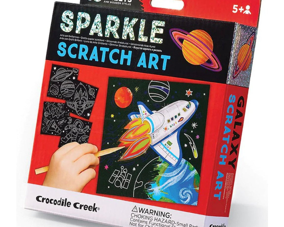 Crocodile Creek Sparkle Scratch Art - Galaxy - hip-kid
