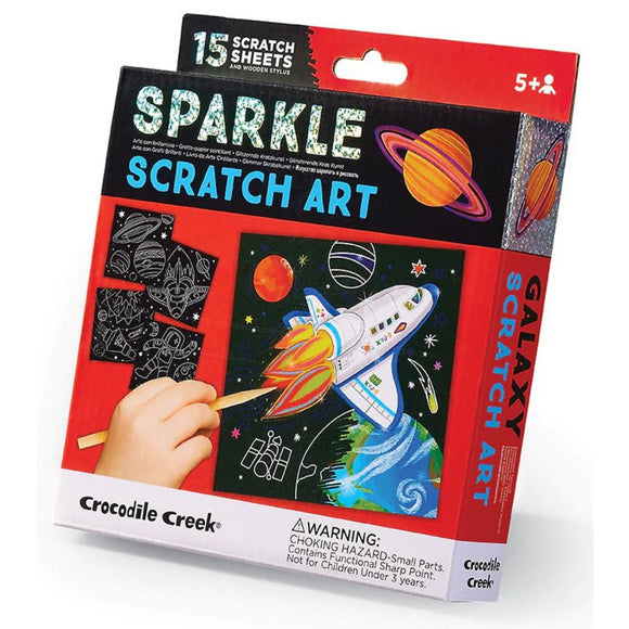 Crocodile Creek Sparkle Scratch Art - Galaxy - hip-kid