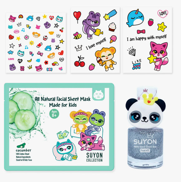 Suyon Spa Gift Kit - Panda Glitter Silver - hip-kid