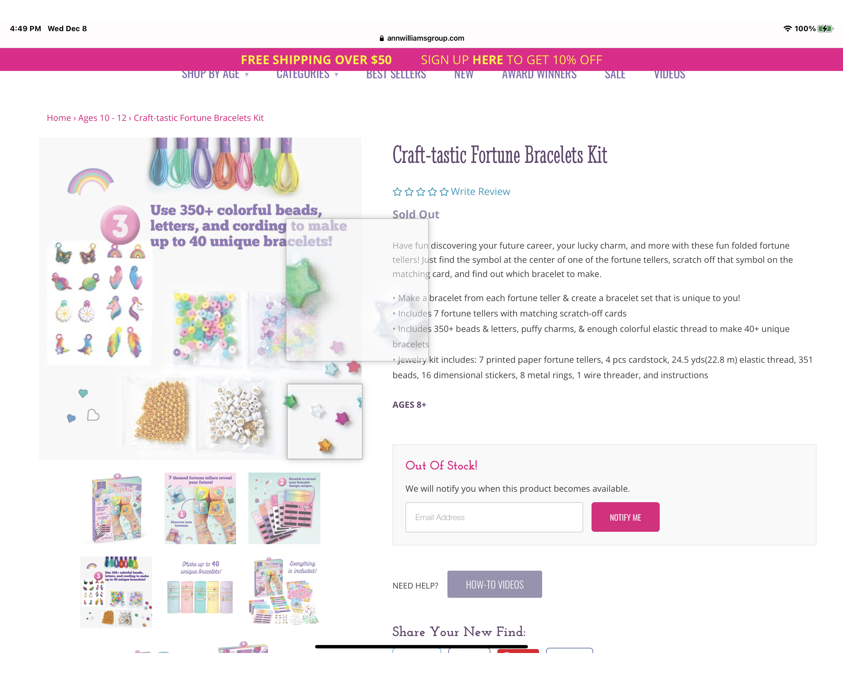 Ann Williams DIY Fortune Bracelet - hip-kid