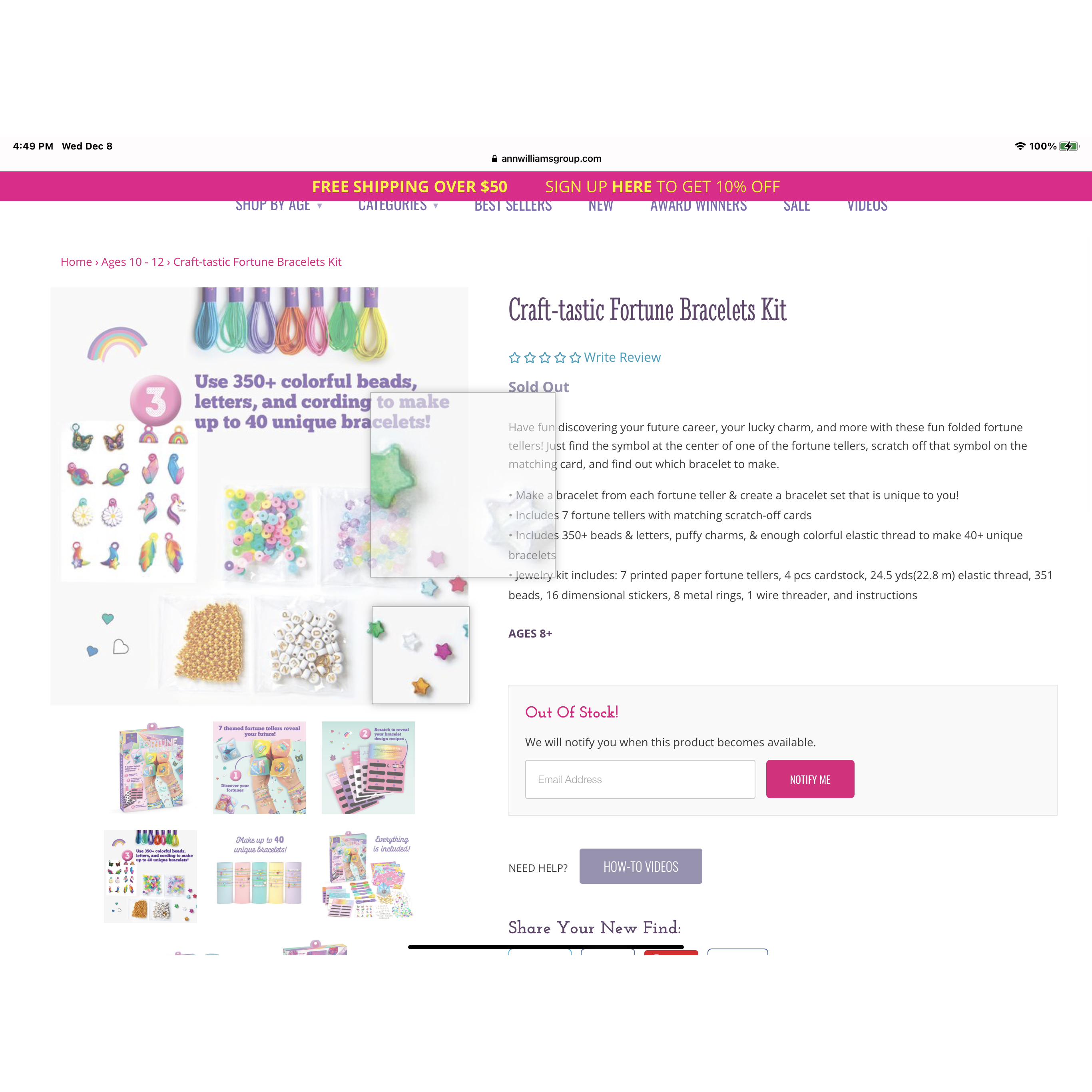 Ann Williams DIY Fortune Bracelet - hip-kid