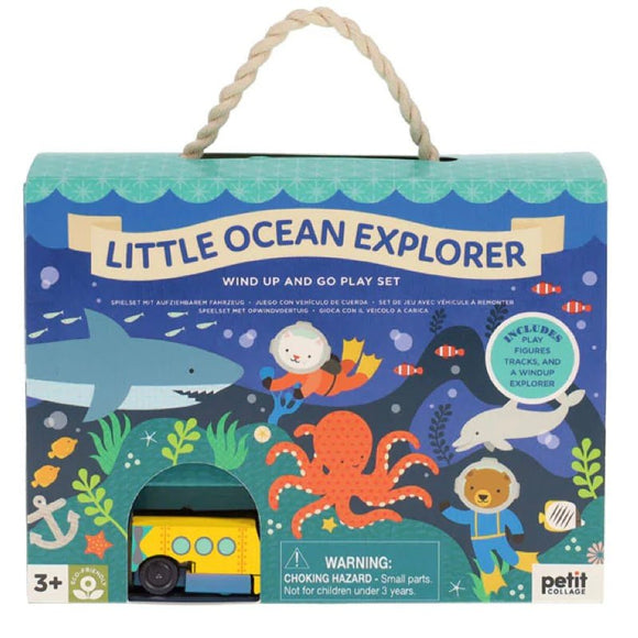 Petit Collage Little Ocean Explorer Wind Up & Go Play Set - hip-kid
