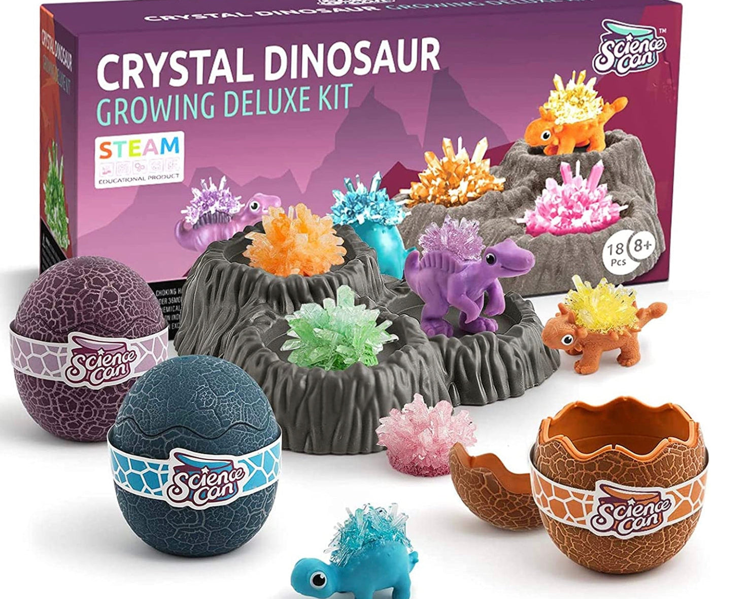 Science Can Crystal Dinosaur Growing Deluxe Kit - hip-kid