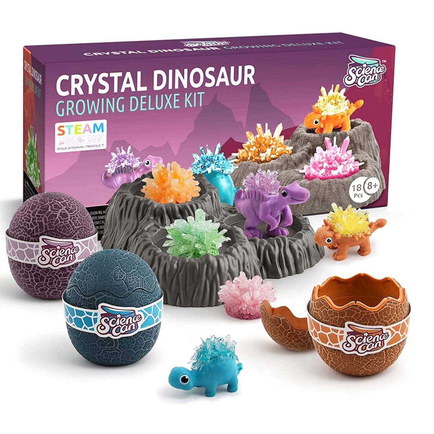 Science Can Crystal Dinosaur Growing Deluxe Kit - hip-kid