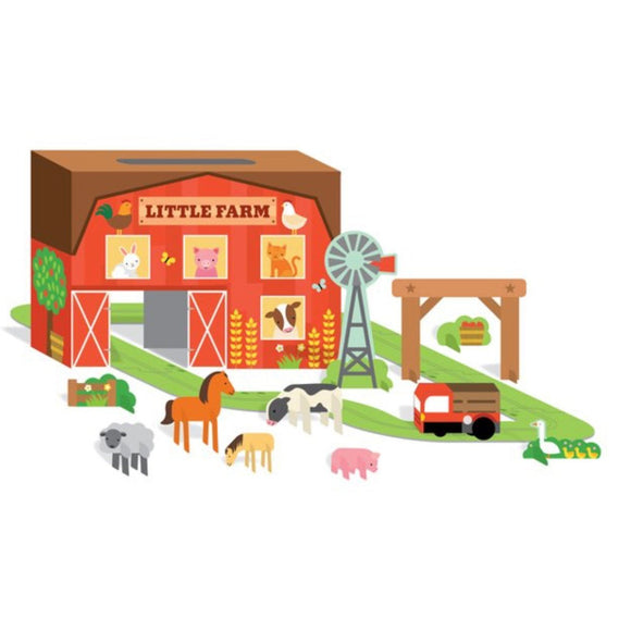 Petit Collage Little Farm Wind Up & Go Play Set - hip-kid