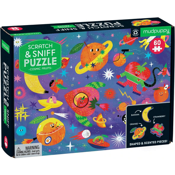 Cosmic Fruit Scratch and Sniff Puzzle - hip-kid