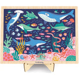 Mudpuppy 100 pc Wood Puzzle & Display - Ocean Life - hip-kid