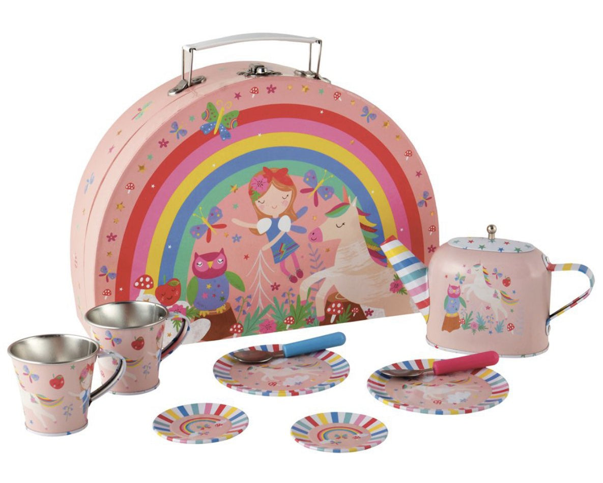 Floss & Rock Rainbow Fairy Tin Tea Set - hip-kid