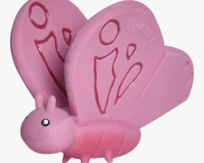 Tikiri Butterfly Natural Rubber Teether, Rattle & Bath Toy - hip-kid