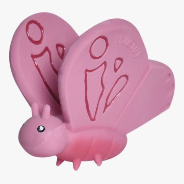 Tikiri Butterfly Natural Rubber Teether, Rattle & Bath Toy - hip-kid
