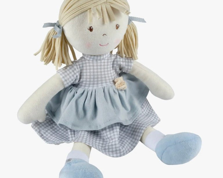 Bonikka Neva Blonde Hair With Grey Checkered Dress - hip-kid