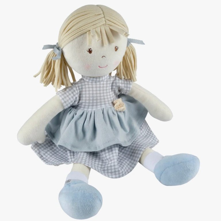 Bonikka Neva Blonde Hair With Grey Checkered Dress - hip-kid