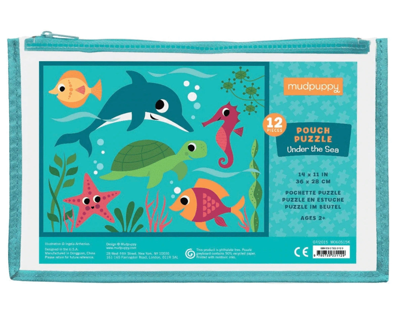 Mudpuppy 12 pc Pouch Puzzle - Under the Sea - hip-kid