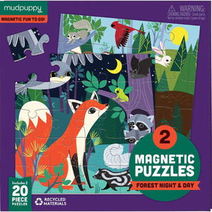 Mudpuppy 20 PC Magnetic Puzzle Forest Night & Day - hip-kid