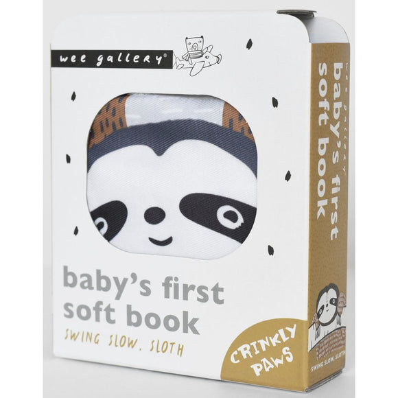 Wee Gallery Swing Slow, Sloth Baby’s First Soft Book - hip-kid