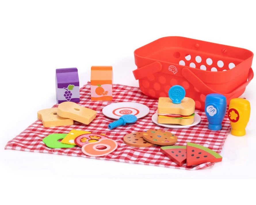 Fat Brain Toys Pretendables Picnic Basket Set - hip-kid
