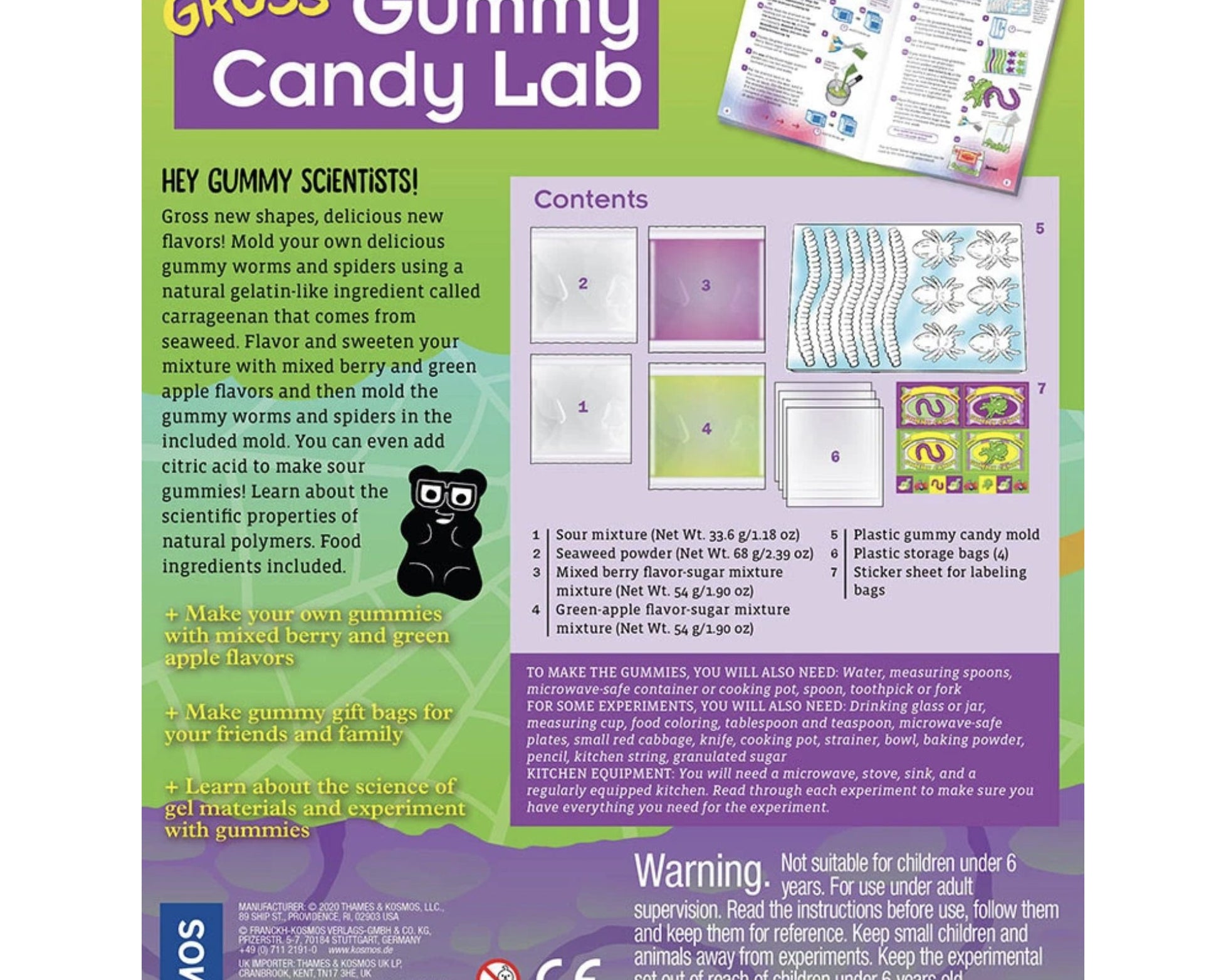 Thames & Kosmos Gross Gummy Candy Lab - Worms - hip-kid