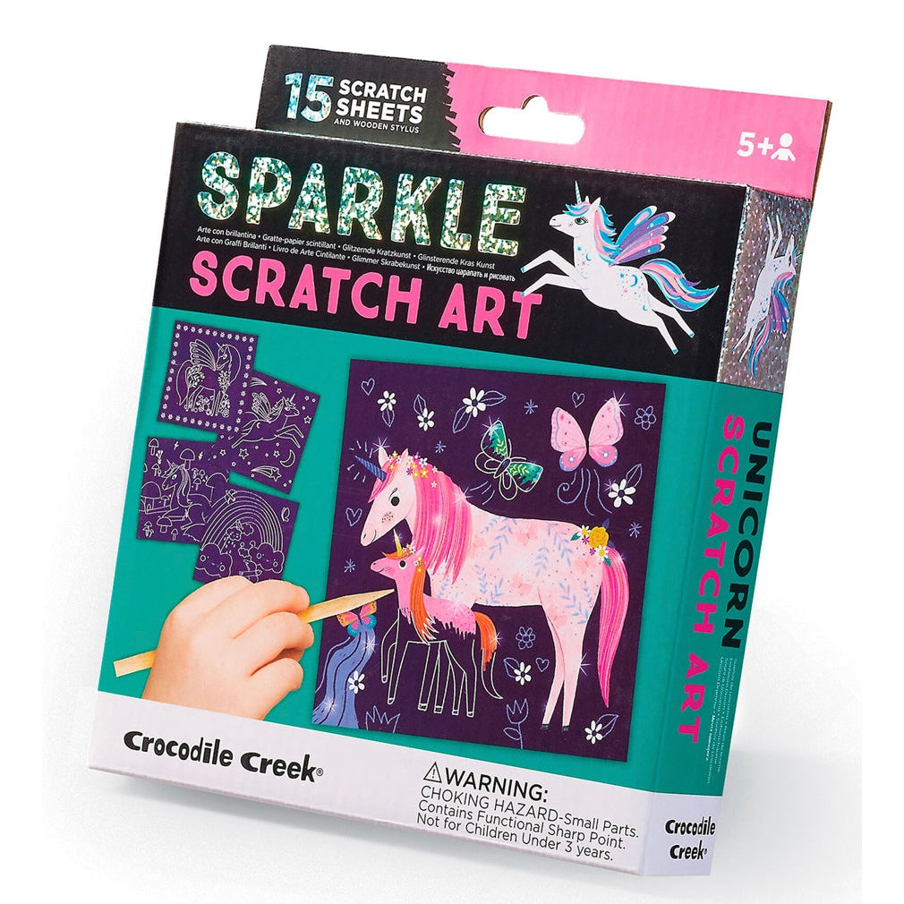 Crocodile Creek Sparkle Scratch Art - Unicorn - hip-kid