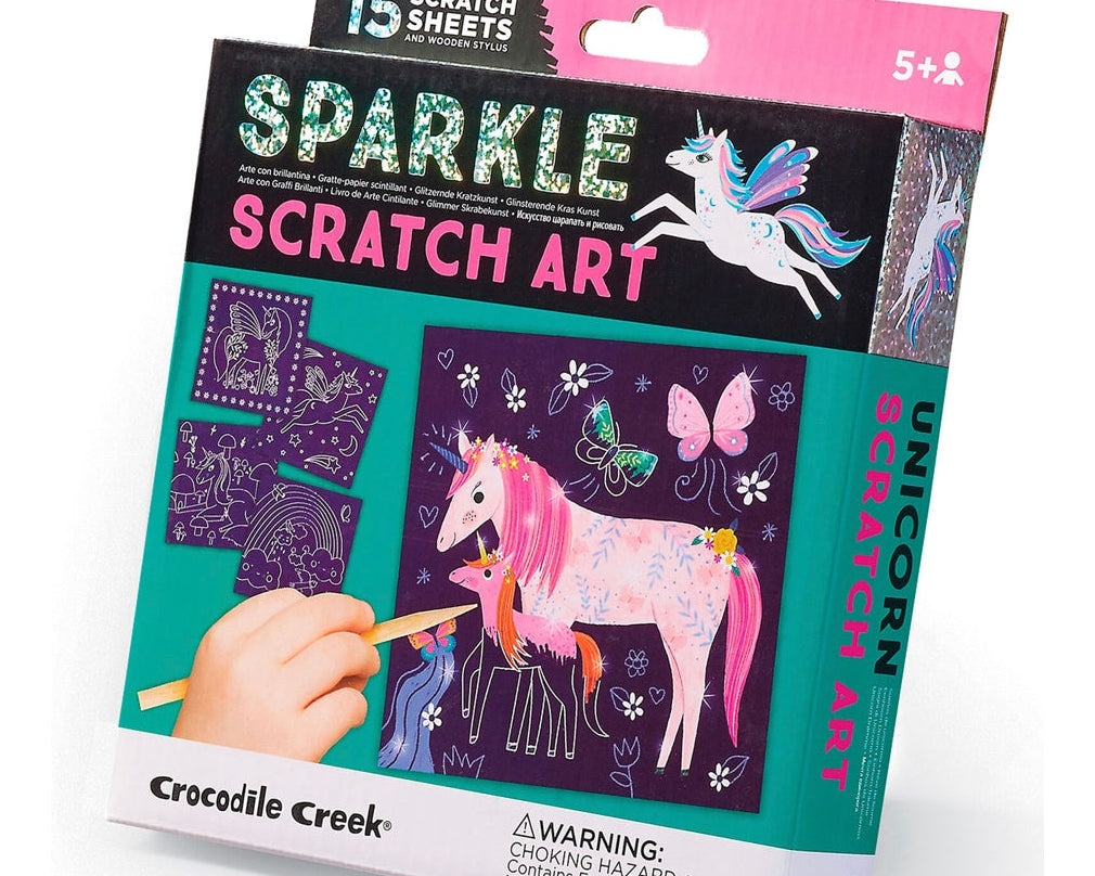 Crocodile Creek Sparkle Scratch Art - Unicorn - hip-kid