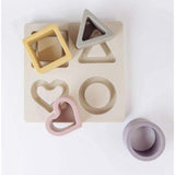 Three Hearts Silicone Puzzle - Mauve - hip-kid