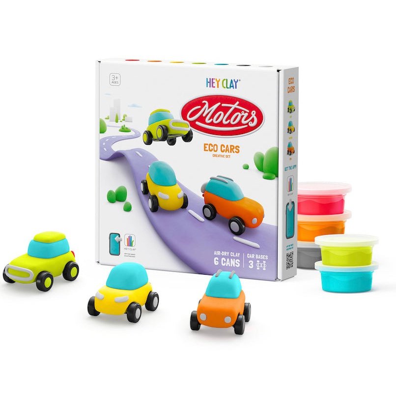 Fatbrain Hey Clay - Eco Cars Air-Dry Clay - hip-kid