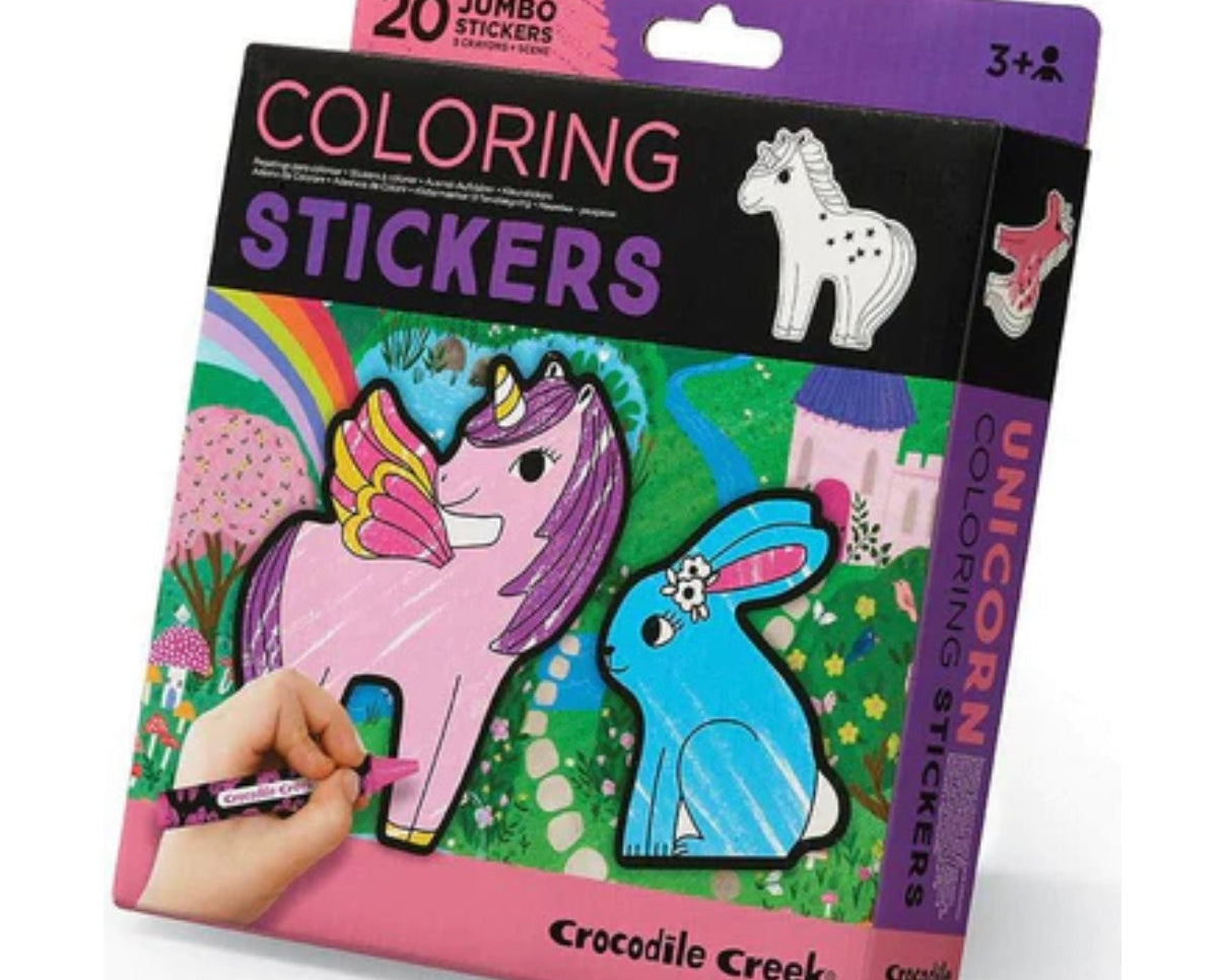 Crocodile Creek Coloring Stickers - Unicorn - hip-kid