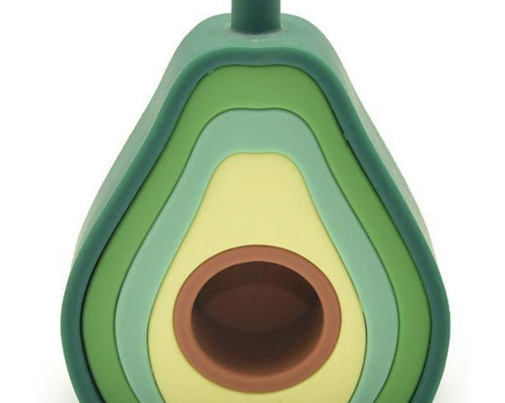 Three Hearts Silicone Avocado Toy Stacker - hip-kid