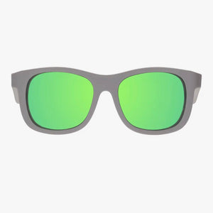 Babiators Polarized Navigator: Graphite Gray Green Mirrored lens Sunglasses - hip-kid