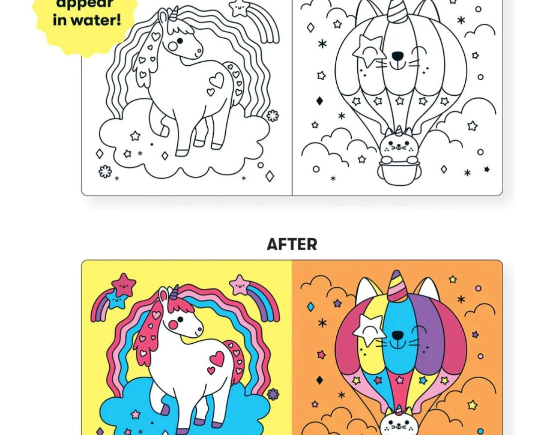 Unicorn Dreams Color Magic Bath Book - hip-kid