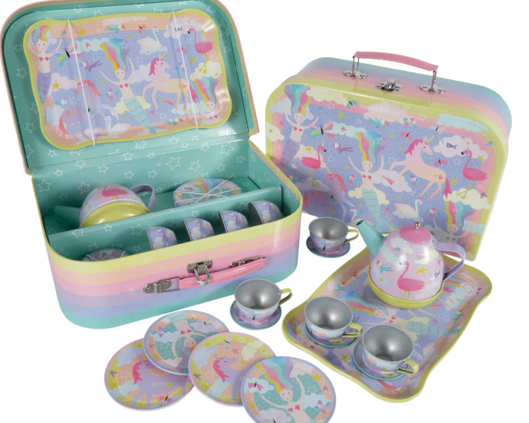 Floss & Rock Fantasy 15pc Musical Tin Tea Set - hip-kid