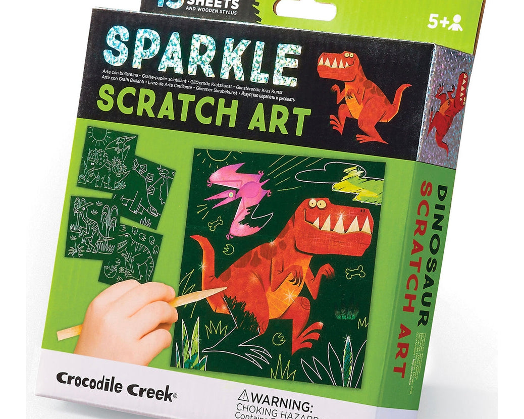 Crocodile Creek Sparkle Scratch Art - Dinosaur - hip-kid