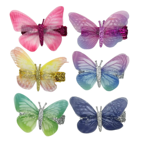 Bows Arts Sheer Butterfly Clips - hip-kid