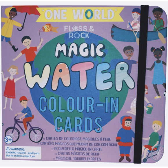 Floss & Rock One World Magic Water Colour-In Cards - hip-kid