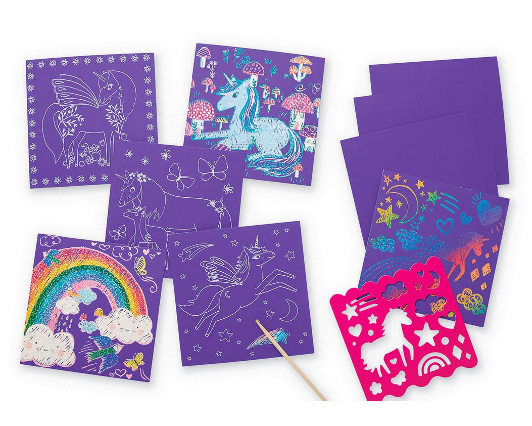 Crocodile Creek Sparkle Scratch Art - Unicorn - hip-kid