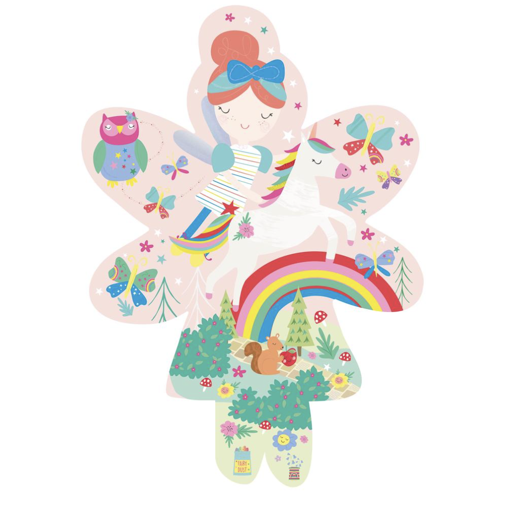 Floss & Rock 20 pc Rainbow Fairy Shaped Jigsaw Puzzle - hip-kid