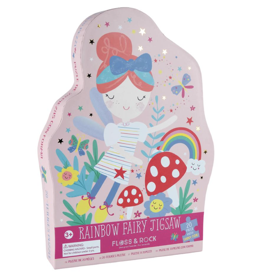 Floss & Rock 20 pc Rainbow Fairy Shaped Jigsaw Puzzle - hip-kid