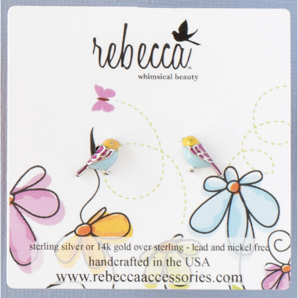 Rebecca Accessories Bird Post Earrings - hip-kid