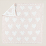 Barefoot Dreams Cozy Chic Dream Receiving Blanket (Pink/White Hearts) - hip-kid