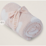 Barefoot Dreams Cozy Chic Dream Receiving Blanket (Pink/White Hearts) - hip-kid
