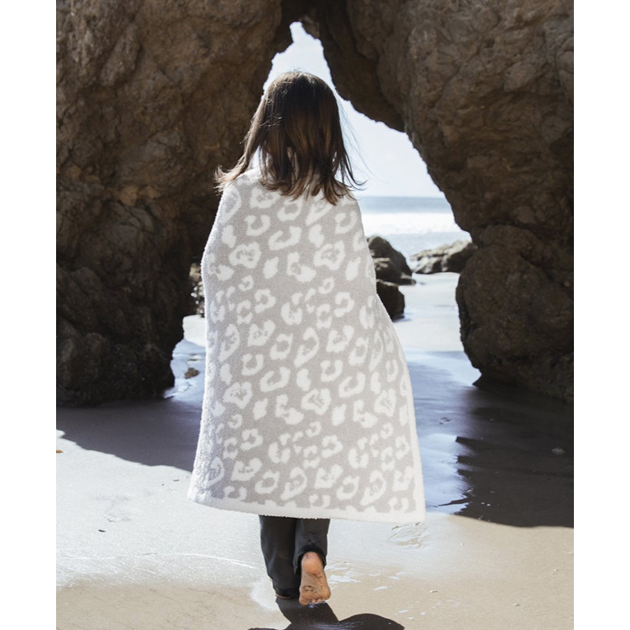 Barefoot Dreams Cozychic® Barefoot In The Wild Baby Blanket - Stone/Cream - hip-kid