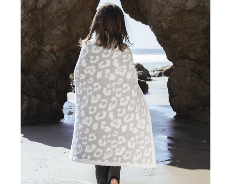 Barefoot Dreams Cozychic® Barefoot In The Wild Baby Blanket - Stone/Cream - hip-kid